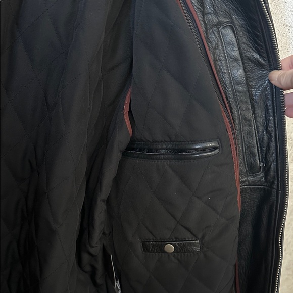 Y2K black Wilsons Leather full-zip leather jacket removable Thinsulate lining. - Picture 8 of 11